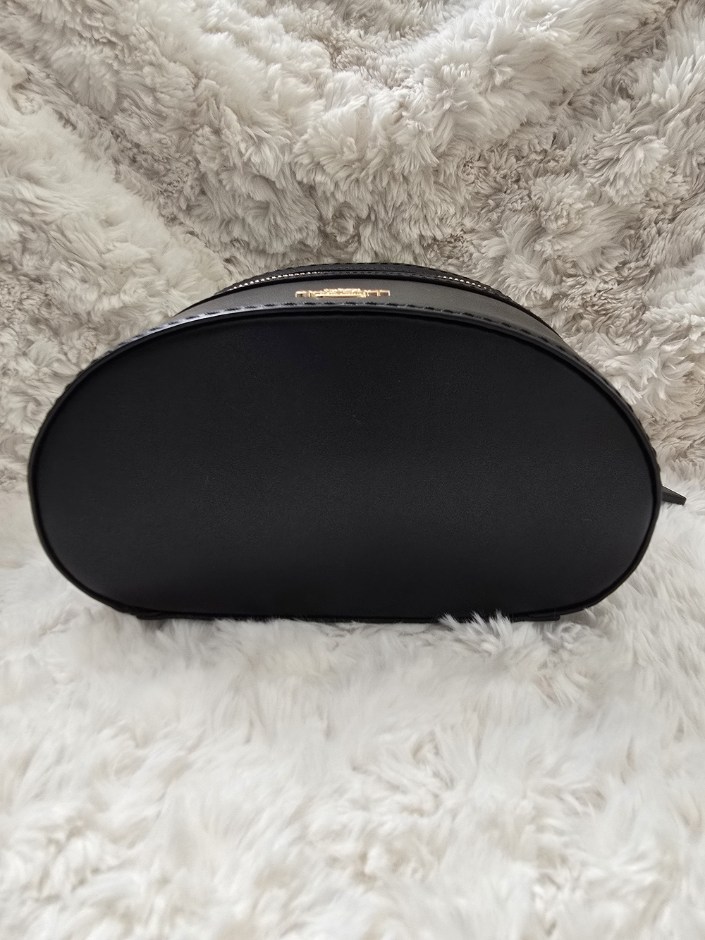 Coach Black Leather Top-Handle Mini Vanity Bag with Gold Hardware - Picture 6 of 12